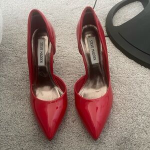 Red Patent Heels